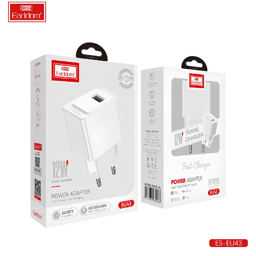 Adapter 12W Earldom USB - Lightning EU43L