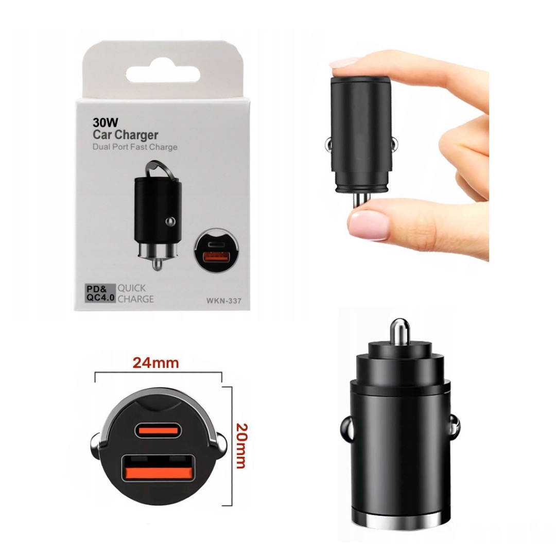 30W Car Charger PD Dual Port WKN-337