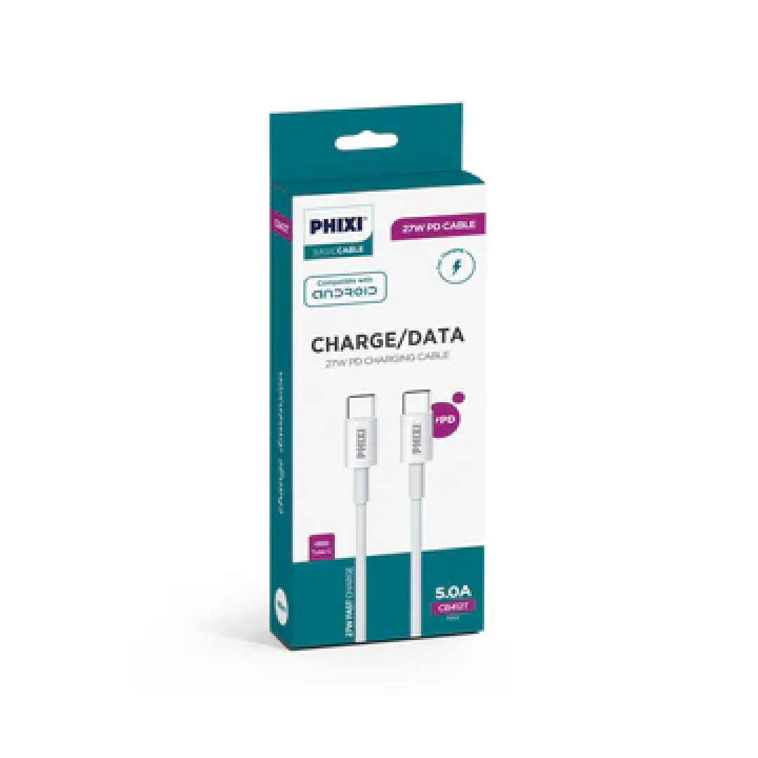 phixi data 27w PD charging cable cb412L